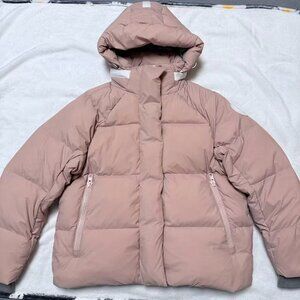 Canada Goose Pink Hooded Down Jacket, Size M.